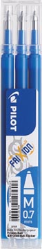 Pilot recharge pour frixion ball et frixion ball clicker bleu ciel , boîte de 3 pièces