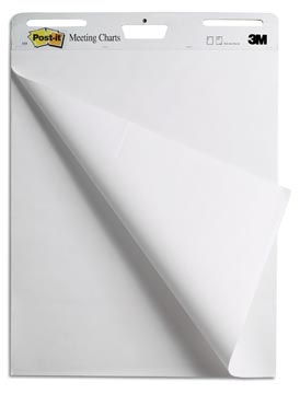 Post-it meeting chart, ft 63,5 x 76,2 cm, récyclé, bloc de 30 feuilles, paquet de 2 pièces