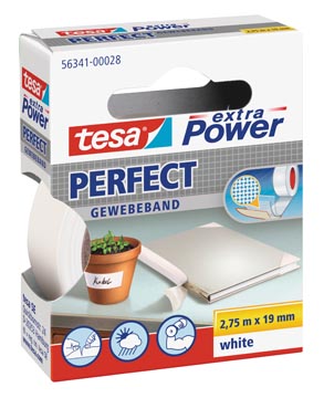 Tesa extra power perfect, ft 19 mm x 2,75 m, blanc