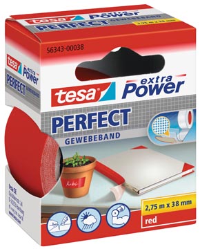 Tesa extra power perfect, ft 38 mm x 2,75 m, rouge