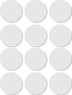 Apli étiquettes rondes en pochette diamètre 25 mm, blanc, 72 pièces, 12 par feuille (2664)