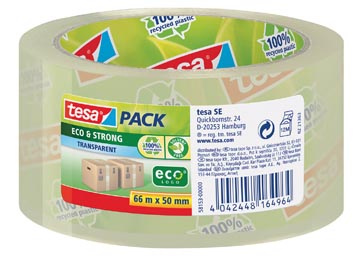 Tesapack eco & strong ecologo, ft 50 mm x 66 m, pp, transparent