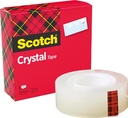 Scotch ruban adhésif crystal, ft 19 mm x 33 m, boîte de 1 rouleau