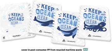 Aurora adoc carnet ocean waste plastics a4 quadrillé 5x5