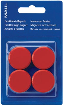 Maul aimant solid, ø20mm, 0,3kg, blister 8 pces, rouge