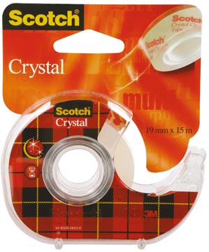 Scotch ruban adhésif crystal ft 19 mm x 15 m