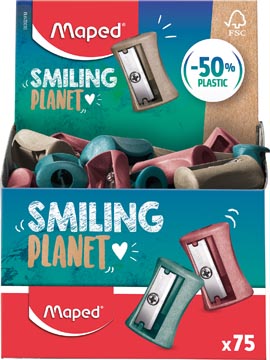 Maped smiling planet taille-crayon vivo, 1 trou, présentoir de 75 pièces