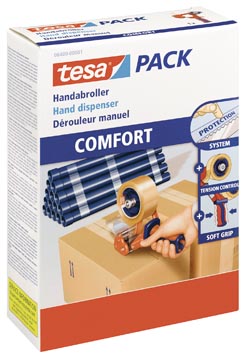 Tesa dérouleur pour ruban adhésif d'emballage pack 6400 comfort
