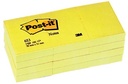 Post-it notes, ft 38 x 51 mm, jaune, bloc de 100 feuilles