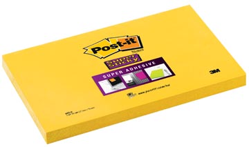 Post-it super sticky notes, 90 feuilles, ft 76 x 127 mm, jaune