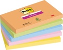 Post-it super sticky notes boost, 90 feuilles, ft 76 x 127 mm, couleurs assorties, paquet de 5 blocs