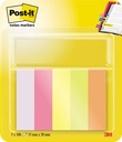 Post-it notes markers, ft 15 x 50 mm, couleurs assorties, blister avec 5 blocs de 100 feuilles