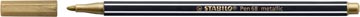 Stabilo pen 68 metallic feutre, or