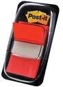 Post-it index standard, ft 25,4 x 43,2 mm, dévidoir avec 50 cavaliers, rouge