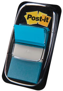 Post-it index standard, ft 25,4 x 43,2 mm, dévidoir avec 50 cavaliers, turquoise