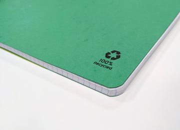 Clairefontaine forever cahier spirale, recyclé, a4, 90g, 120 pages, quadrillé 5 mm, vert