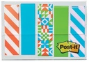 Post-it index, geos motief collection, 11,9 mm x 43,2mm, 5 x 20 pièces