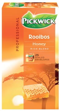 Pickwick thé, rooibos et miel, paquet de 25 sachets