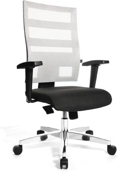 Topstar chaise de bureau x-pander, noir et blanc