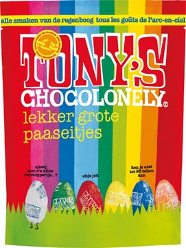 Tony's chocolonely sachet avec oeufs en chocolat, assorti, 255 g