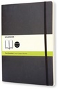 Moleskine carnet de notes, ft 19 x 25 cm, uni, couverture flexible, 192 pages, noir