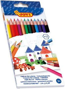 Jovi crayon de couleur 12 crayons