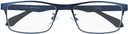 Silac blue metal lunettes de lecture, métal san nickel bleu mat, +1,00