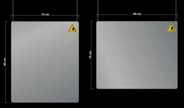 Jalema écran de protection, transparent, à suspendre, ft 90 x 75 cm