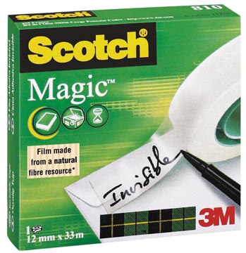 Scotch ruban adhésif magic tape ft 12 mm x 33 m