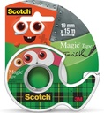 Scotch ruban adhésif magic monster tape, ft 19 mm x 15 m, 2 clipstrips avec 12 blisters par strip