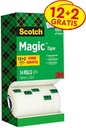 Scotch ruban adhésif magic tape, offre spéciale 12 + 2 rouleaux gratuits