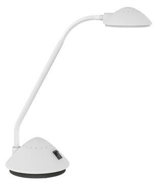 Maul luminaire de bureau led arc, lumière blanche chaude, blanc