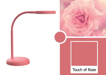 Maul luminaire de bureau led joy, lumière blanche chaude, touche de rose