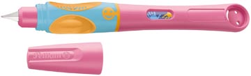Pelikan griffix stylo plume, sous blister, pour les gauchiers, rose - bleu
