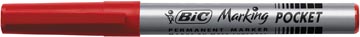 Bic marqueur permanent ecolutions, largeur de trait: 1,1 mm, pointe fine, rouge