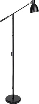 Maul lampadaire liseuse finja, sans ampoule, hauteur 138cm, longueur du bras 30cm, noir