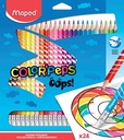Maped crayon de couleur color'peps oops, 24 crayons en étui cartonné