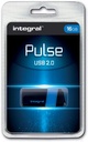 Integral pulse clé usb 2.0, 16 go, noir/bleu