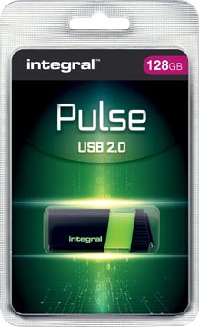 Integral pulse clé usb 2.0, 128 go, noir/jaune