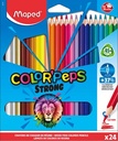 Maped crayon de couleur color'peps strong, 24 crayons en étui cartonné