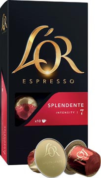 Douwe egberts capsules de café l'or, intensity 7, splendente, paquet de 10 capsules