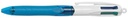 Bic 4 colours grip, stylo bille, 0,32 mm, 4 couleurs d'encre classique, corps bleu