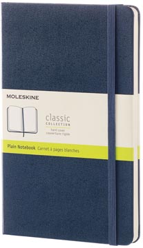 Moleskine carnet de notes, ft 13 x 21 cm, uni, couverture solide, 240 pages, saphir