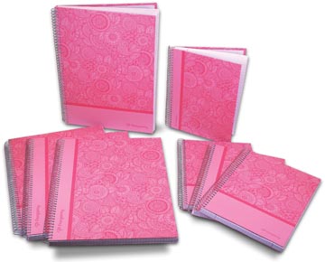 Pergamy mandala carnet de notes ft a4, quadrillé 5 mm, rose