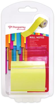 Pergamy roll notes, ft 10 m x 50 mm, neon jaune