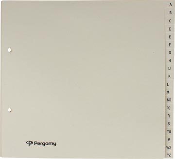 Pergamy intercalaires ft 21 x 23 cm, perforation 2 trous, chamois, a-z avec 20 onglets