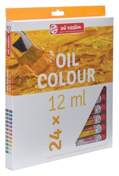 Talens art creation peinture à l'huile, tube de 12 ml, set de 24 tubes en couleurs assorties