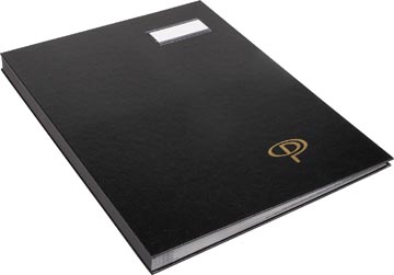 Pergamy parapheur 16 compartiments, couverture plastifiée en pvc noir, ft: 24 x 32 cm