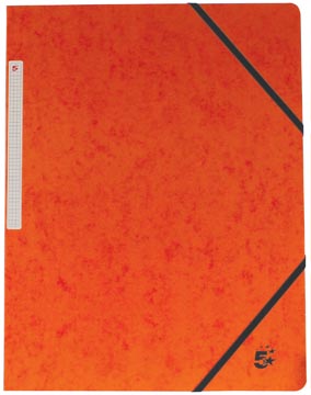 Pergamy chemise à élastiques sans rabats, ft a4, orange, paquet de 10