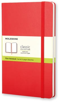 Moleskine carnet de notes, ft 9 x 14 cm, uni, couverture solide, 192 pages, rouge